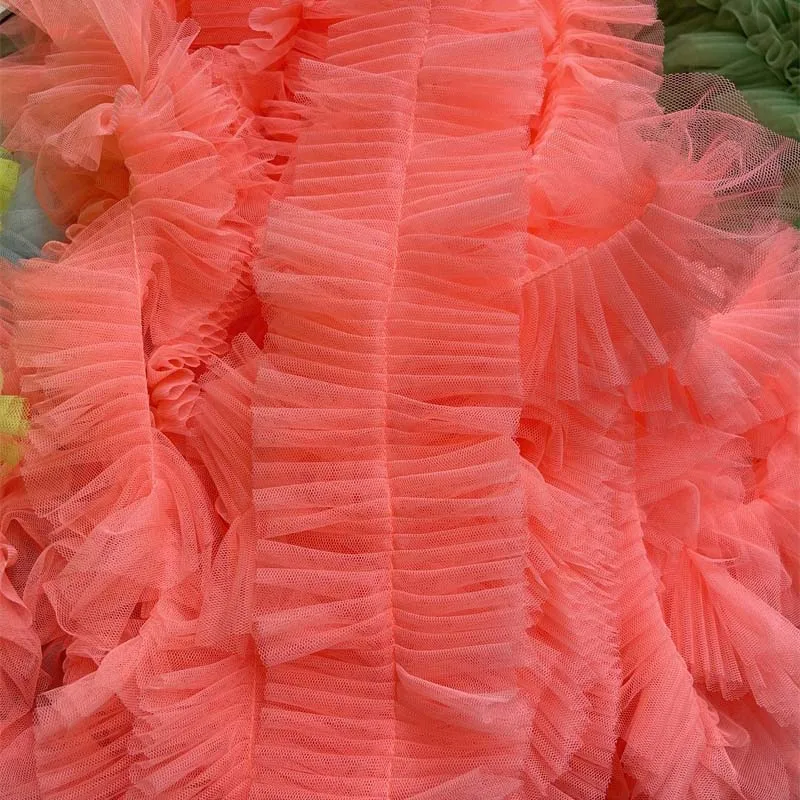 

33 ярда 3D плиссированная кружевная ткань, лента для рукоделия, отделка с рюшами, свадебное платье, пышная юбка, шторы, декор для шитья своими руками 2026