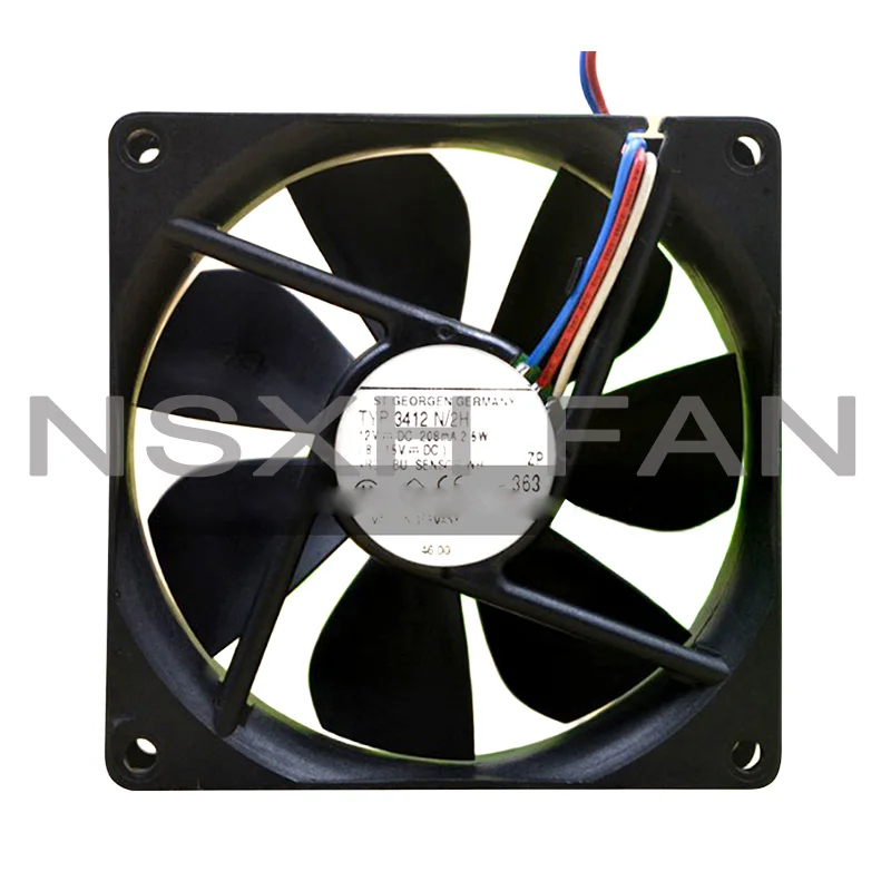 

NEW ORIGINAL TYP 3412N/2H 3412 N/2 H 12V 2.5W COOLING FAN 9025 9CM 90*90*25MM