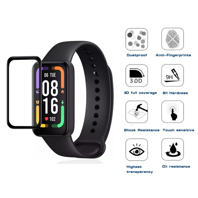 Ekran zegarka HD folie ochronne dla Xiaomi Redmi Band Pro ochrona przed zarysowaniem pełna osłona akcesoria Smartwatch (nie szkło)