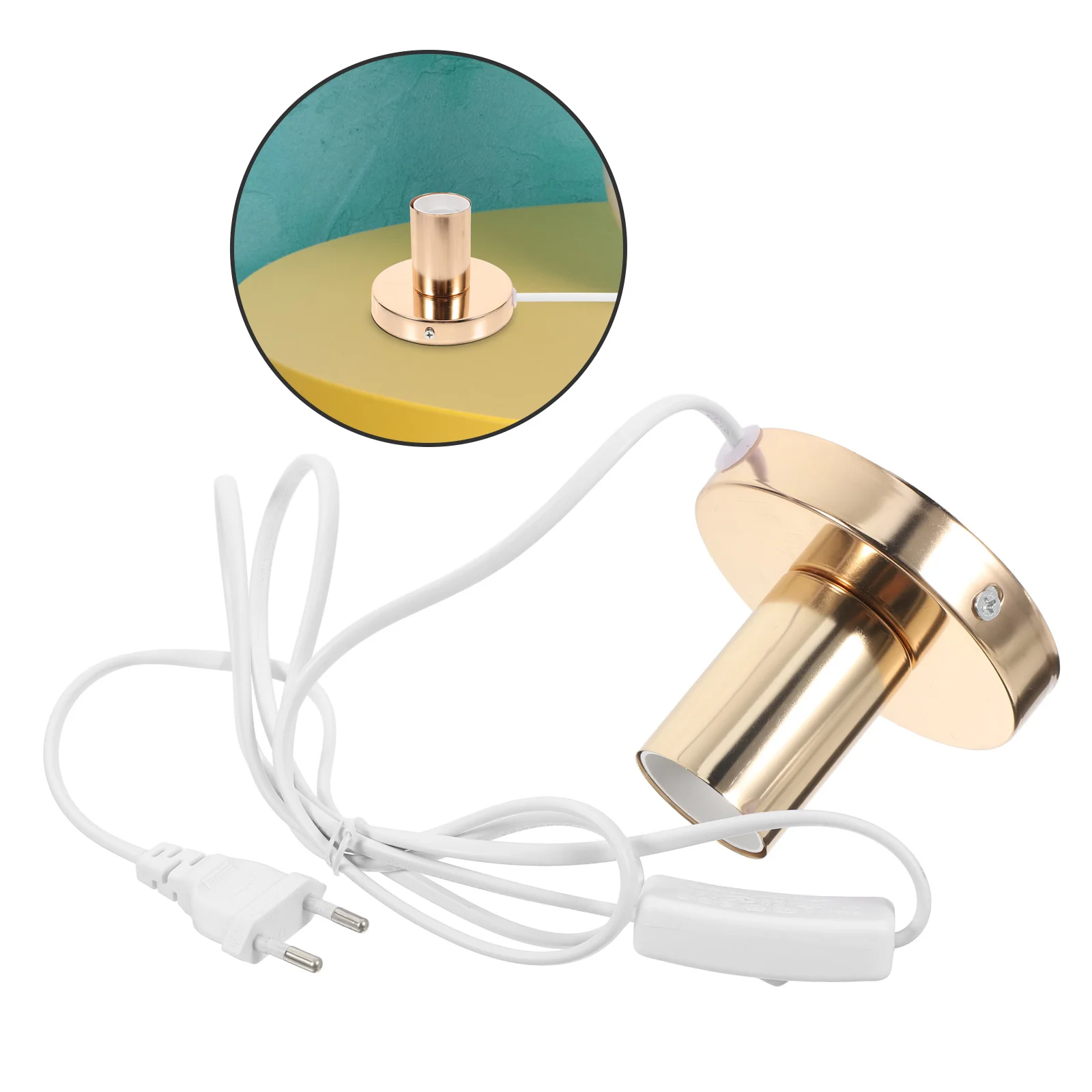 

Small Metal Table Lamp Base Vintage E27 Screw Light Bulb Holder Desktop Light Socket Cord Switch Eu Plug Vintage E27 Bulb Holder