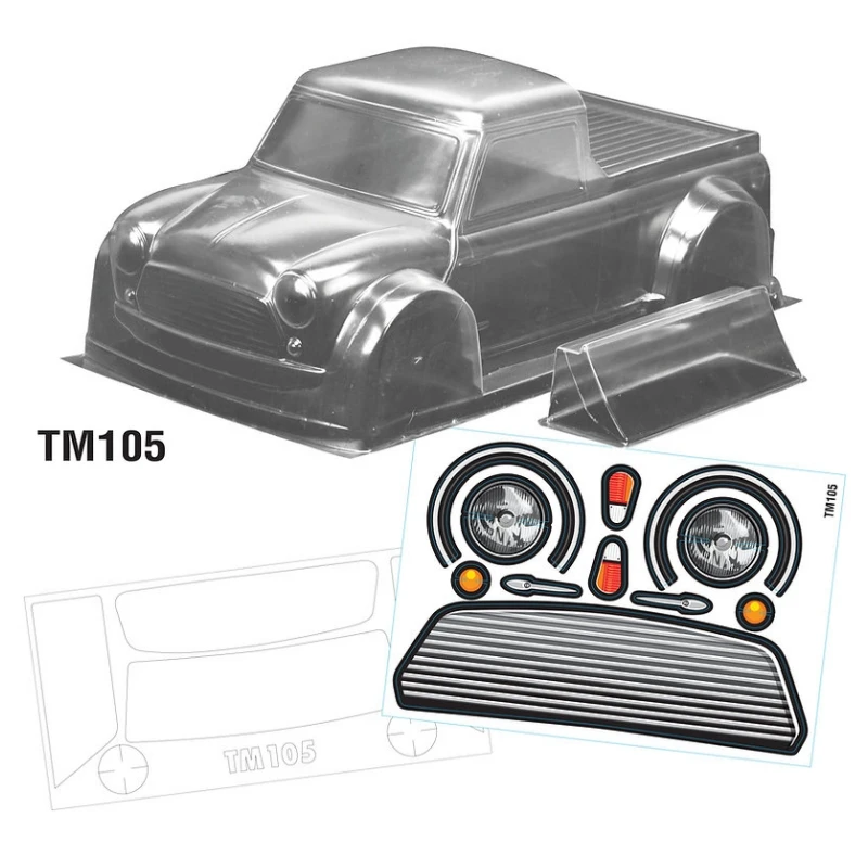 

TM105 1/10 Mini Truck, On Road Car, Body Shell, RC Drift Body, 225mm Wheelbase, Tamiya M-Chassis