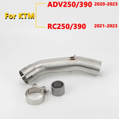 Sistema de Escape de motocicleta, silenciador de tubo de enlace medio, Escape para KTM 250 390 para DUKE125 250 390 RC390 250 ADV250 390