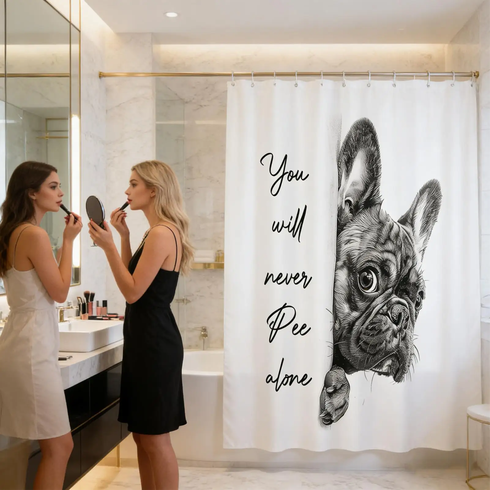 

Современная однотонная шторка для душа с крючками, с забавным животным принтом, водонепроницаемая ткань, для ванной комнаты