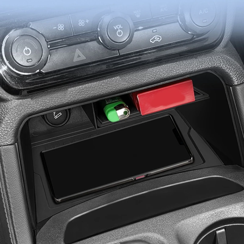 

A2BF Center Console Storage Box ABS Interior Console Organizers Multiple Compartment Organizers Simple Installation for Vehicles