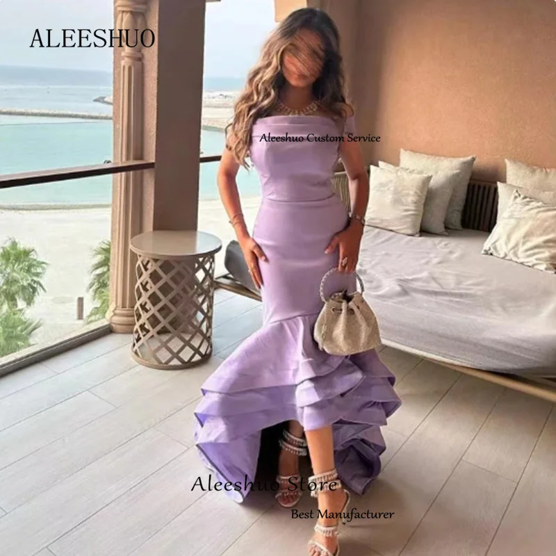 CleeshuoPrincess-Robe de Rhsirène, Dubaï, Arabie saoudite, hors des occasions formelles initiées, robe de soirée haute/basse, robe de soirée longueur thé