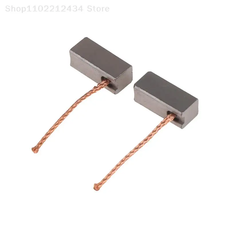 10 Pcs 8x8x18mm Electric Fan Carbon Brush Set Copper Wire Included for Automotive Cooling Fans & Blower Motors