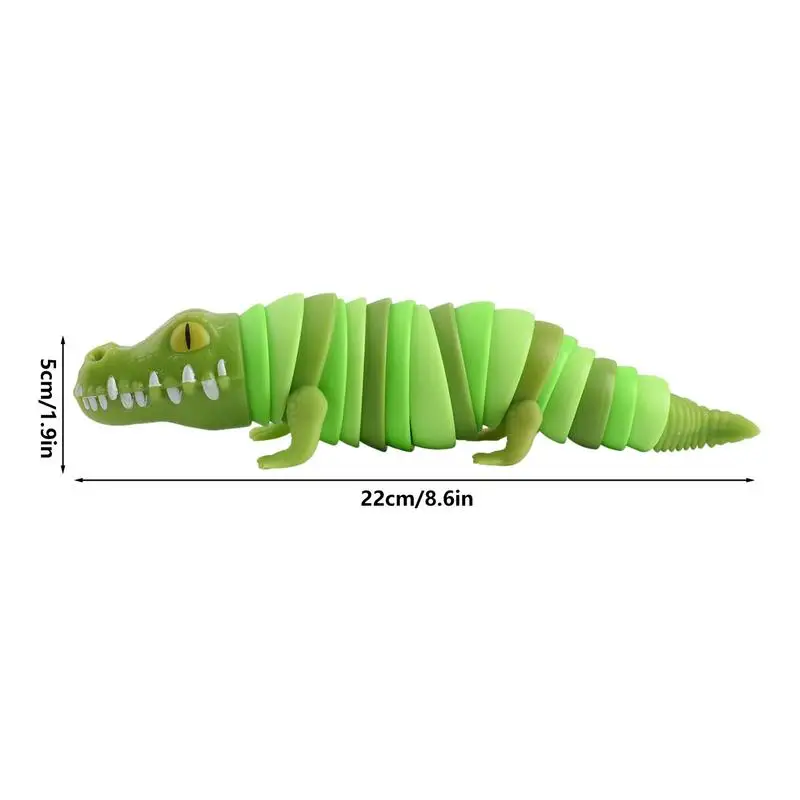 Alligator Fidget Toy Hand Sensory Fidget Toy For Kids Cartoon Crocodile Articulated Jointed Moving Creature Toy Cute Finger Toy