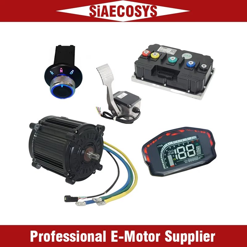 QSMOTOR QS180 8000W Mid Drive Motor Conversion Kit 72V High Torque Motor with Fardriver ND721200B Controller Heavy-Duty EV