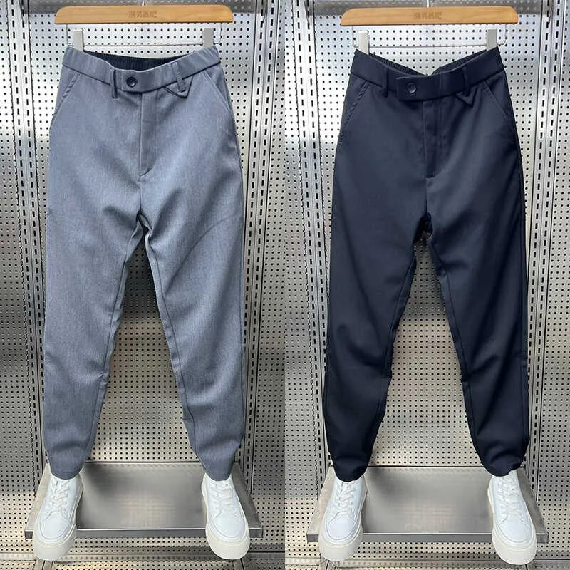 

Spring New Style Men's Casual Business West Pants Korean Version Slim Fit Suit Pants Elastic Waist Fashionable All-Match Smal...