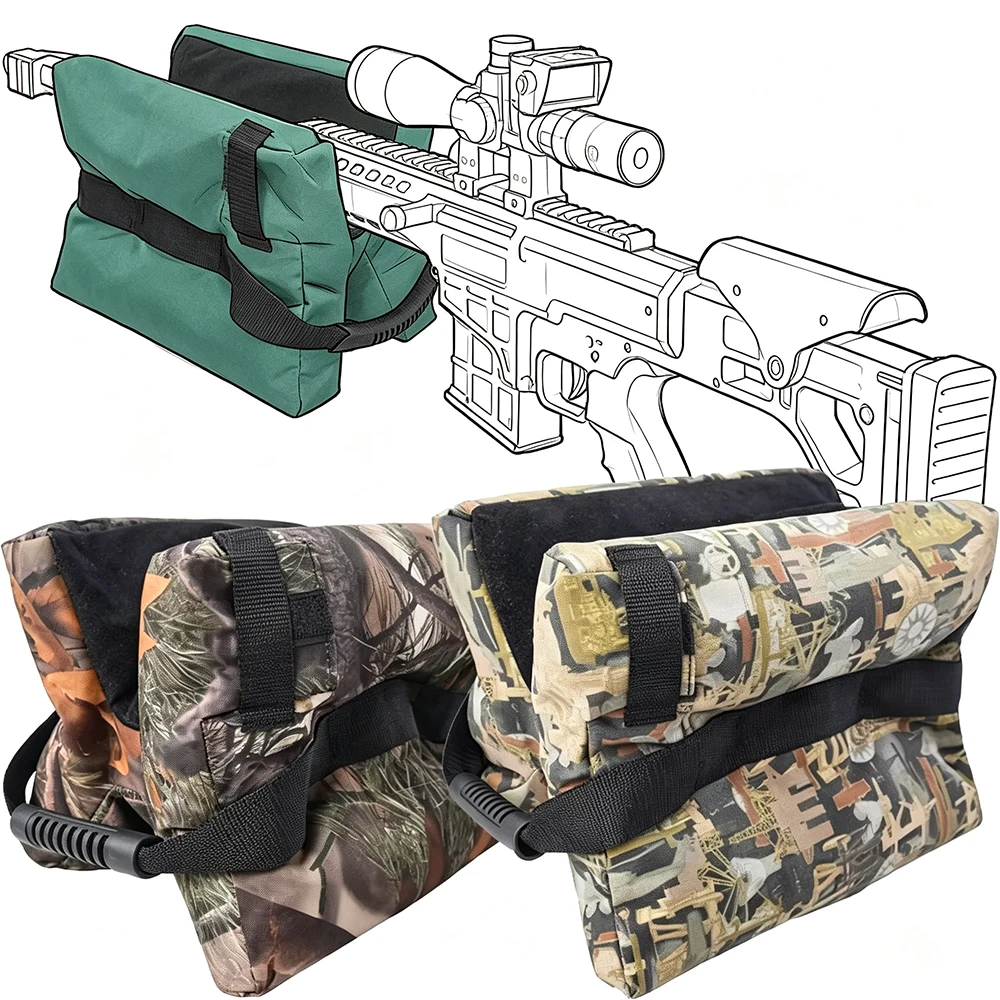 Outdoor Shooting Stand Bag Hunting Rifle Support Sandbag Gun Rest Target Sports Rifle Bench Unfilled Tactical Target Stand Bench image 3