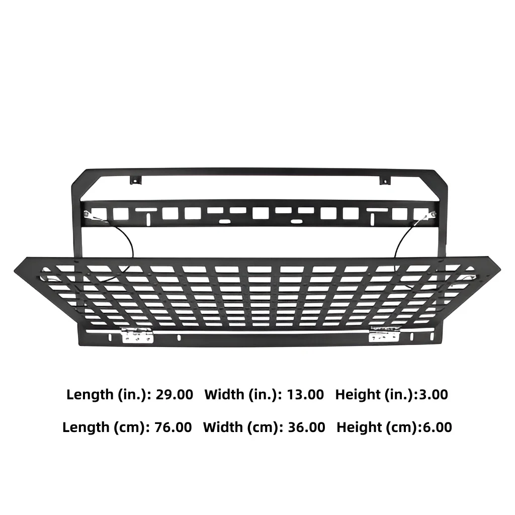 Heckklappen-Tisch hinten, faltbares Laderaal, Aufbewahrungsregal aus Aluminiumlegierung, MOLLE-Panel für Jeep Wrangler JK JKU JL JLU, inklusive Fahrzeug