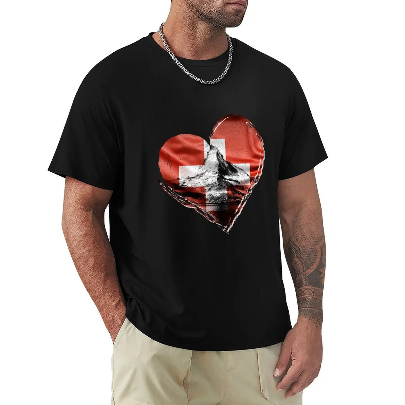 Camiseta con bandera de Suiza, camiseta con gráfico de moda para hombre, camiseta con bandera suiza, alemana, Berna, Zurich, Alpes
