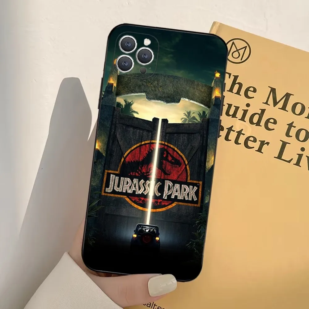 J-Jurassic Park  Phone Case For iPhone 16,15,14,13,12,11,Pro,X,XS,Max,XR,Plus,Mini Soft Black Cover