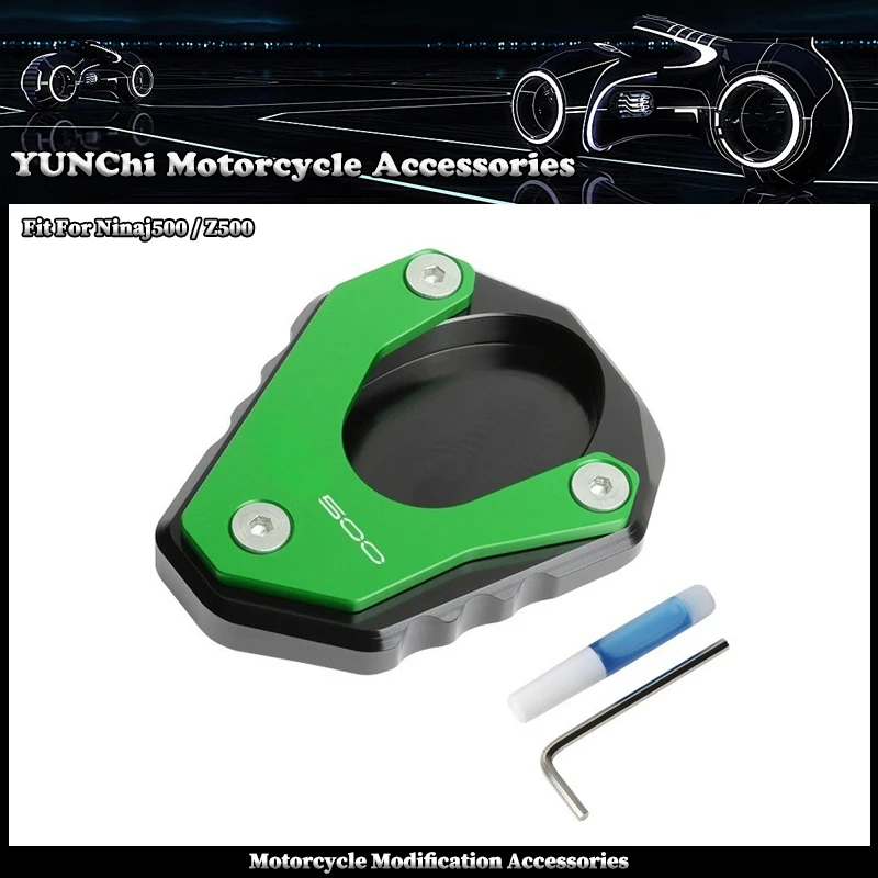Fit For KAWASAKI Z500 z500 NINJA500 Ninja 500 Motorcycle Accessories Side Stand Enlaege Plate Kickstand Extension