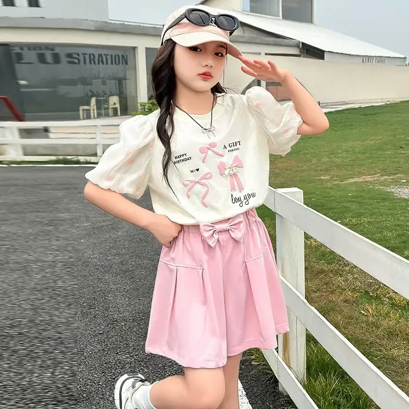 Kids Clothes Set Girls From 8 To 14 Years Children's Sets 4 Year Old Girl 7 11 12 10 Korean Reviews Many Fashion T-shirts Top 9