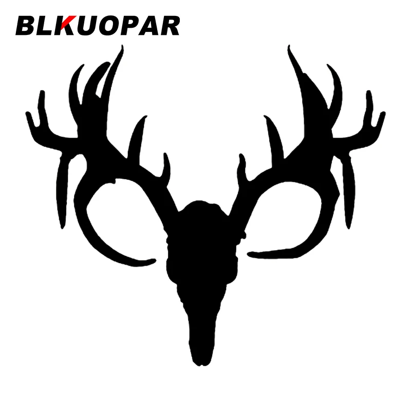 

BLKUOPAR для автомобиля с черепом оленя, солнцезащитные наклейки, модный виниловый материал, кемперван, ноутбук, водонепроницаемый декор для чемодана