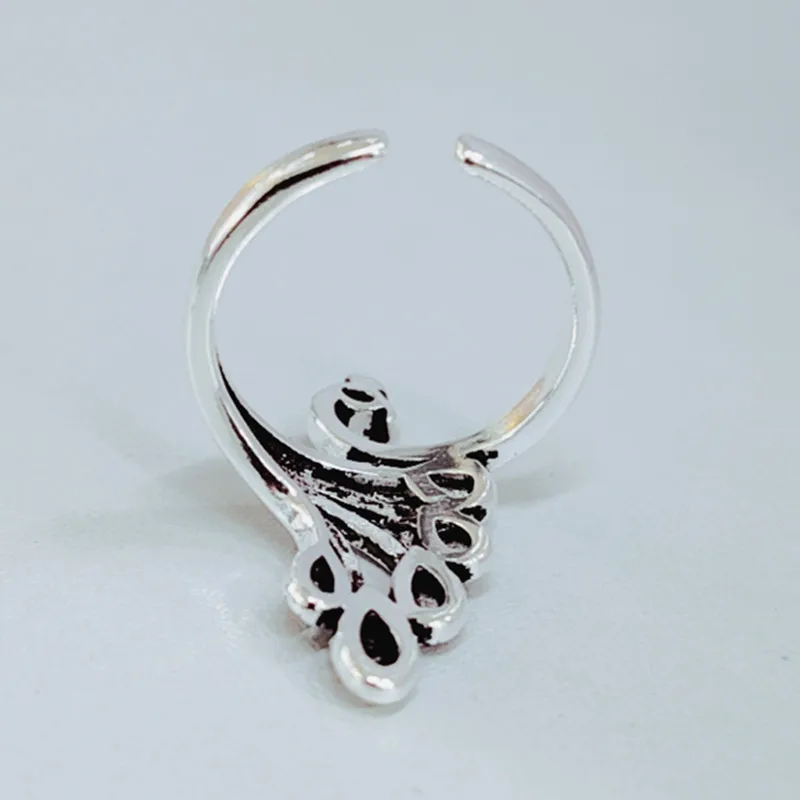 Women's 925 Sterling Silver Retro Peacock Ring