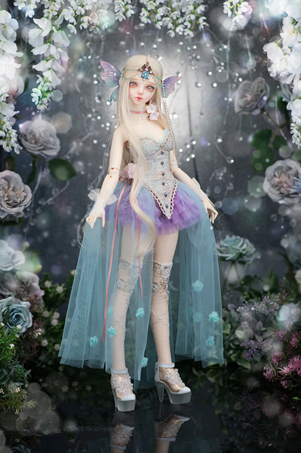 New 1/3 BJD Hot Selling Girl sd FeePle60 Carol Butterfly Doll Christmas Gift 60cm stock makeup premium resin