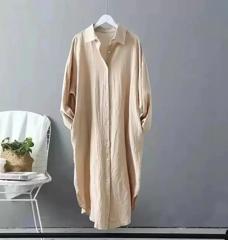 Femmes décontracté mi-long irt printemps automne nouveau Sle Cool Protection solaire haut ample coréen col Sle bouton détail