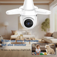 1080P Wireless 360° Panoramic Indoor Security Camera - 20M IR Night Vision Two-Way Audio Fan-Style ABS Surveillance Cam