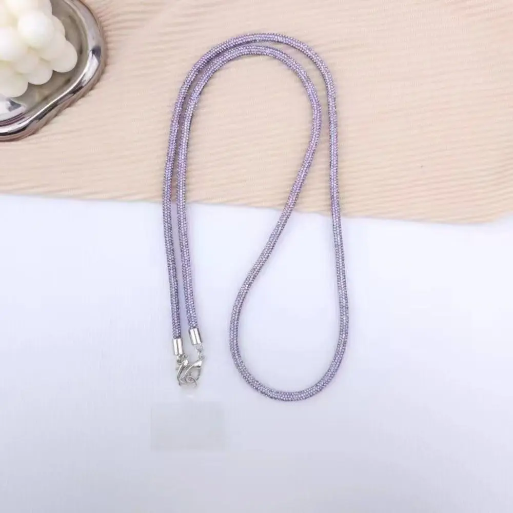 

Hanging Cord Glitter Rhinestone Phone Lanyard Long Style Luxury Mobile Phone Rope Bling Bling Anti Drop Mobile Phone Chain Gift