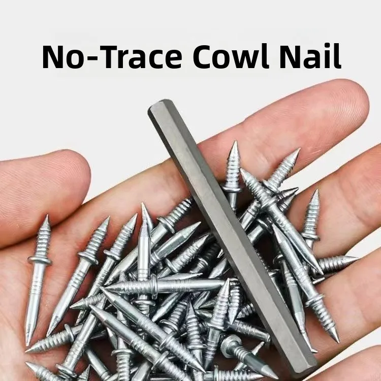 High Strength Invisible Nail for Baseboard Double Head Single Double Bull Horn Nail No Hole Eye Invisible Nail Dual Direction