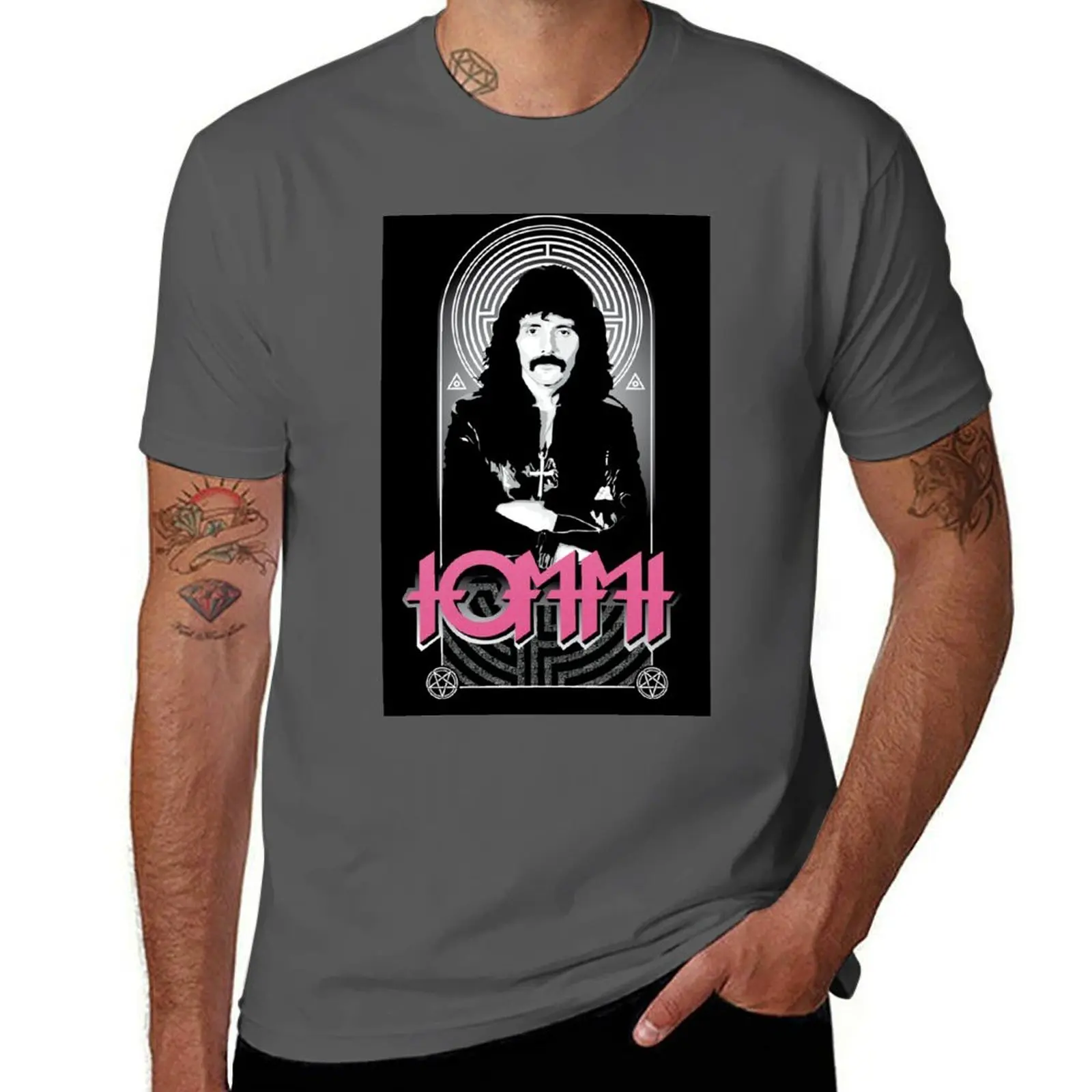 

IOMMI T-Shirt T-shirts man custom t shirt Short sleeve tee oversized oversized t shirts for men