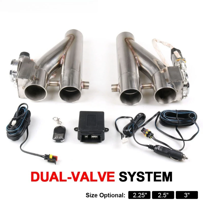 

Automobile modification two-in-one stainless steel electronically controlled exhaust pipe valve, remote control variable Y-type
