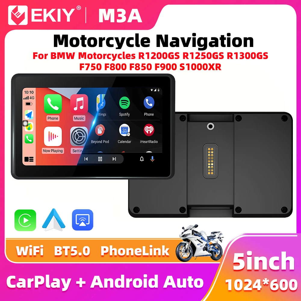 EKIY Special For BMW R1200GS R1250GS R1300GS F800 F850 F900 S1000XR Wireless CarPlay Moto Android Auto GPS Motorcycle Navigation