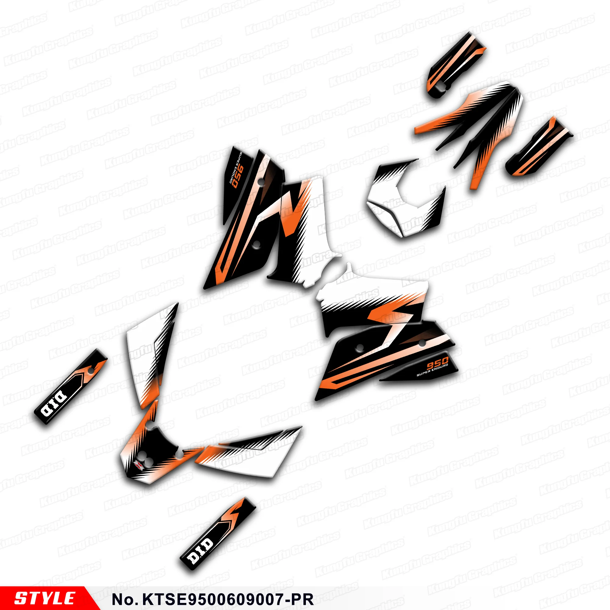 JY RACING Custom Graphics Vinyl Sticker for KTM 950 Super Enduro 950 SE 2006 2007 2008 2009 Refurbish, KTSE9500609007-PR