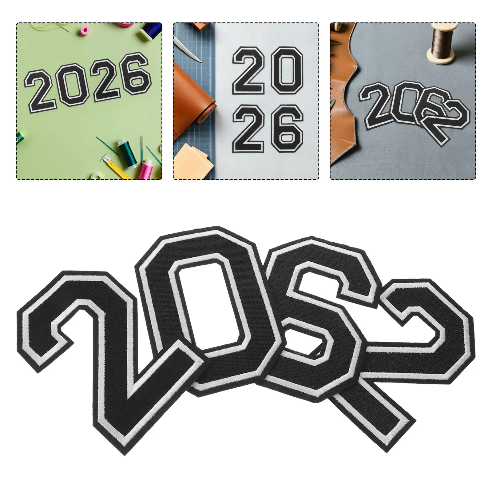 8Pcs Baseball Numbers Iron on Embroidered Patches for School Team Football Jerseys Basketball Uniforms Number Patches Iron on