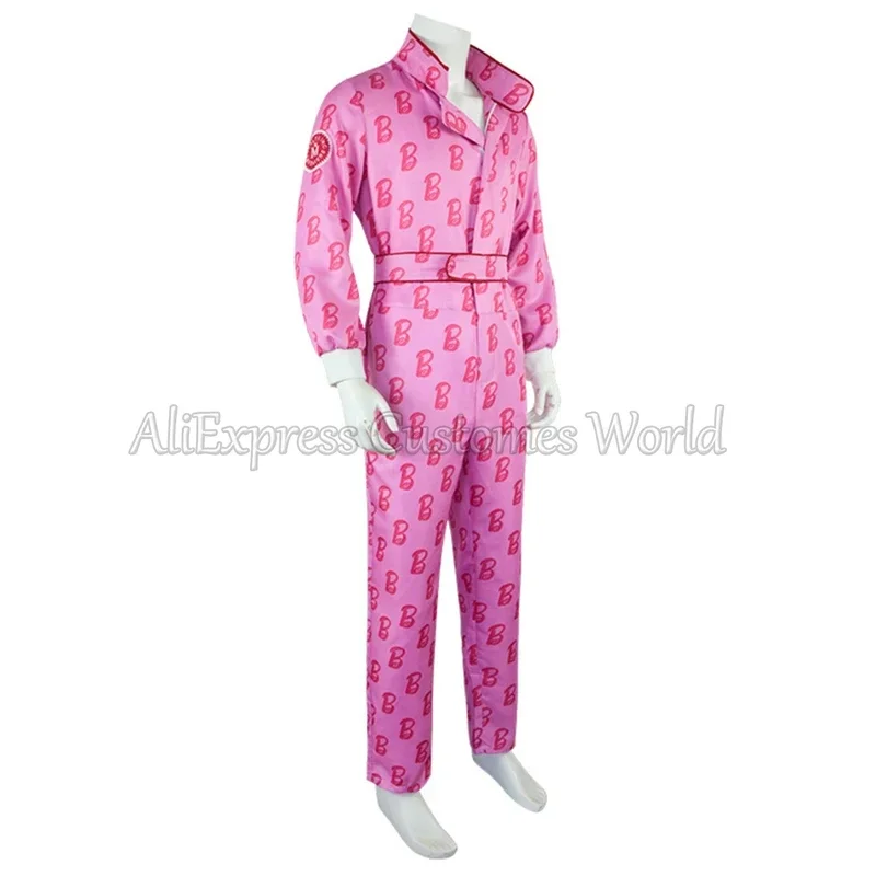 Film Barbi Ken Cosplay Kostüm Ryan Gosling cos rosa Brief Overall Sport tragen Halloween Karneval erwachsene Männer Bodysuit Outfit