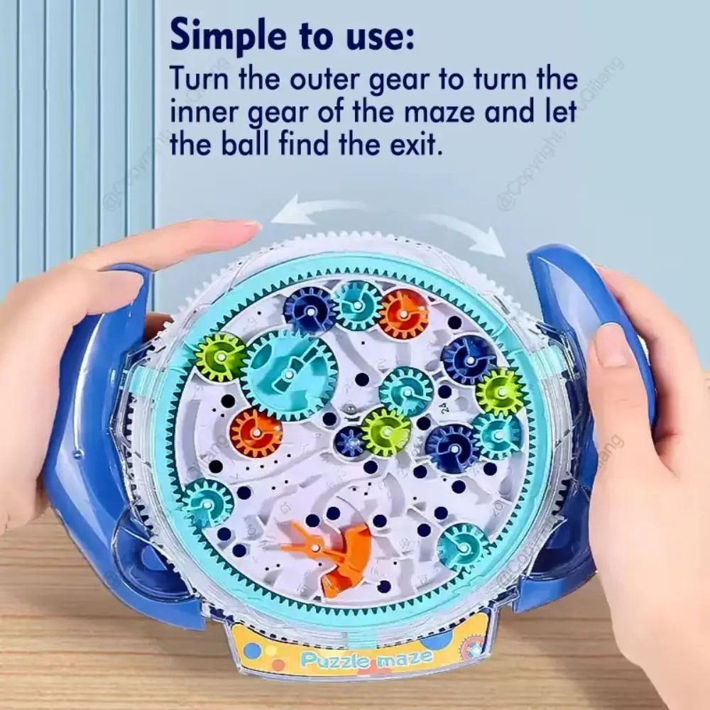 

Hand-Eye Coordination 3D Puzzle Maze Board Transparent Design Rolling Ball Logic Training Gear Balance Educational Brain Games