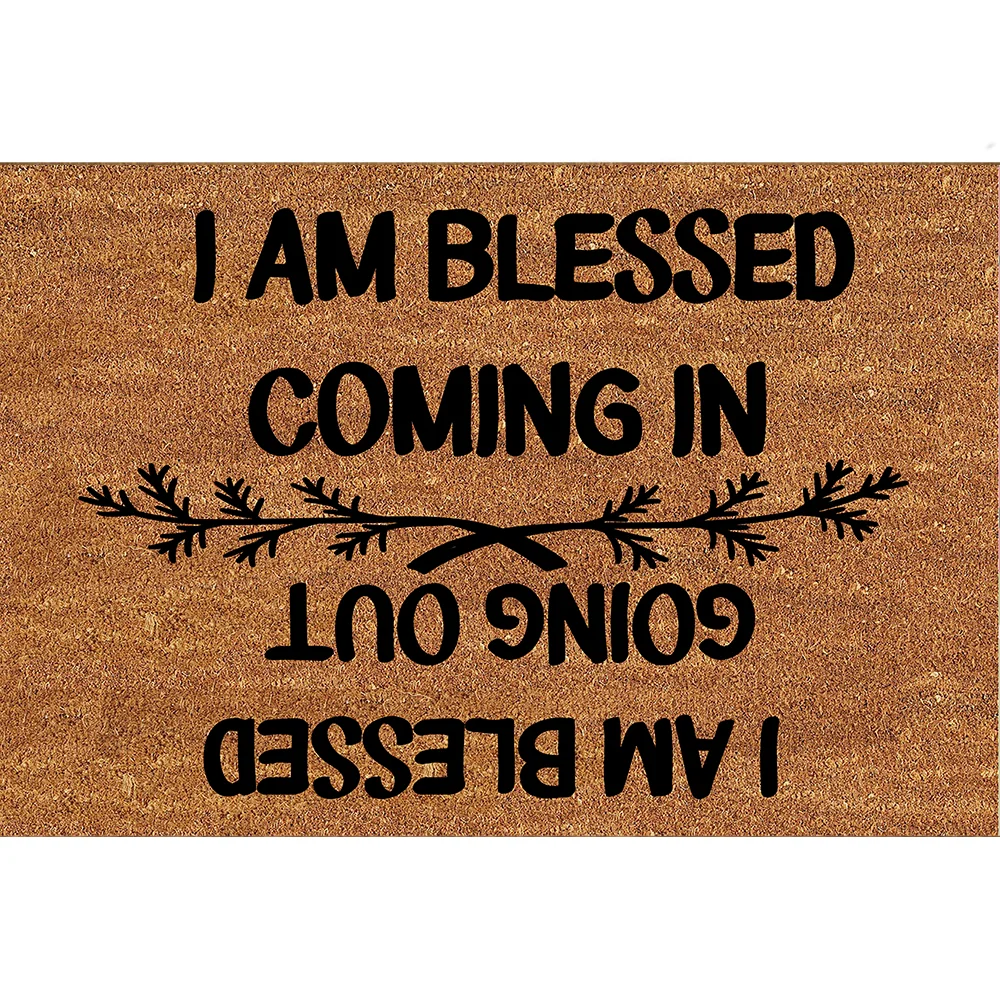 

I AM BLESSED COMING IN| GOING OUT bathroom accessories Non-slip Mat,House Decor Mat Welcome Doormat,Funny Mat,Indoor Mat
