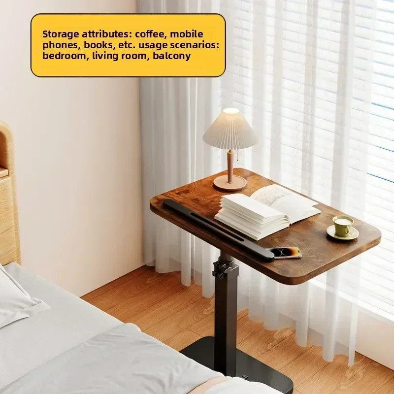 Multi-functional Removable bedside table coffee table lifting table study desk shelf sturdy and durable