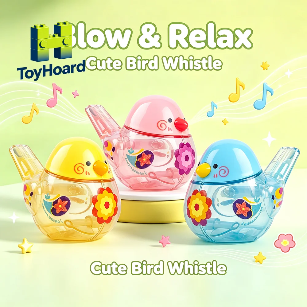 Musical Instrument You Blow - Cute Transparent Bird Whistle Toy Kids