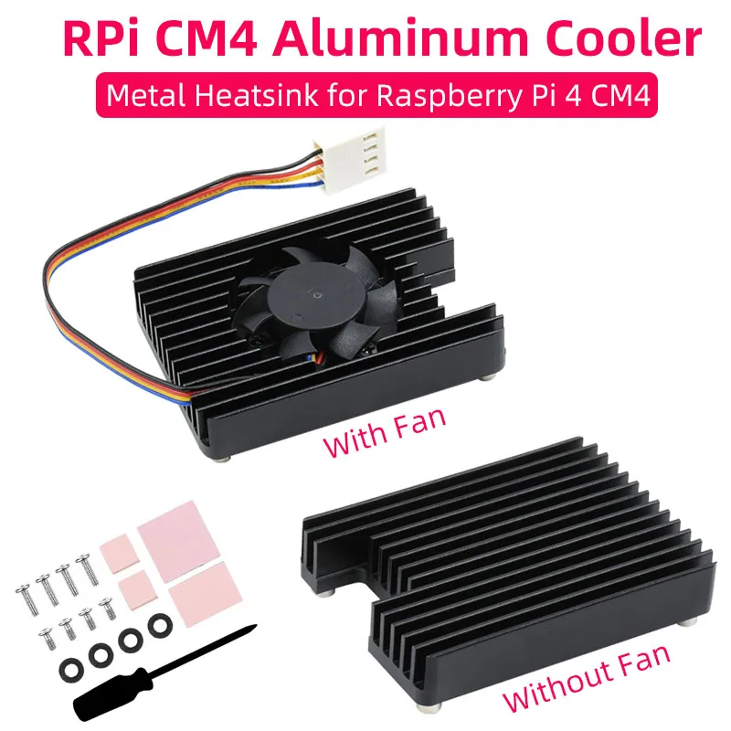 

Raspberry Pi CM4 Aluminum Case Armored Shell with 12V 3007 PWN Control Cooling Fan Heatsinks for Pi Compute Module 4