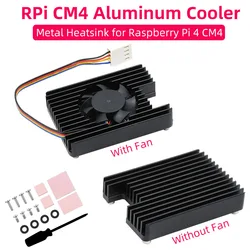Raspberry Pi CM4 Aluminum Case Armored Shell with 12V 3007 PWN Control Cooling Fan Heatsinks for Pi Compute Module 4