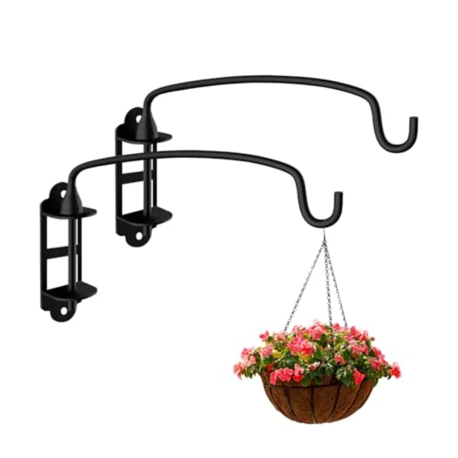 

12 Inches Plant Hanger Bracket Wall Mounted Hooks for Hanging Bird Feeder Flower Bracket Anti Rust Metal Lanterns 2