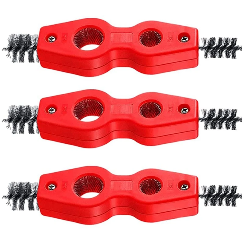 

Copper Tubing Brush 4 In 1 Pipe Deburring Brush Cleaner Tool With Non-Slip Handle 3PCS DIY Industrial Tools