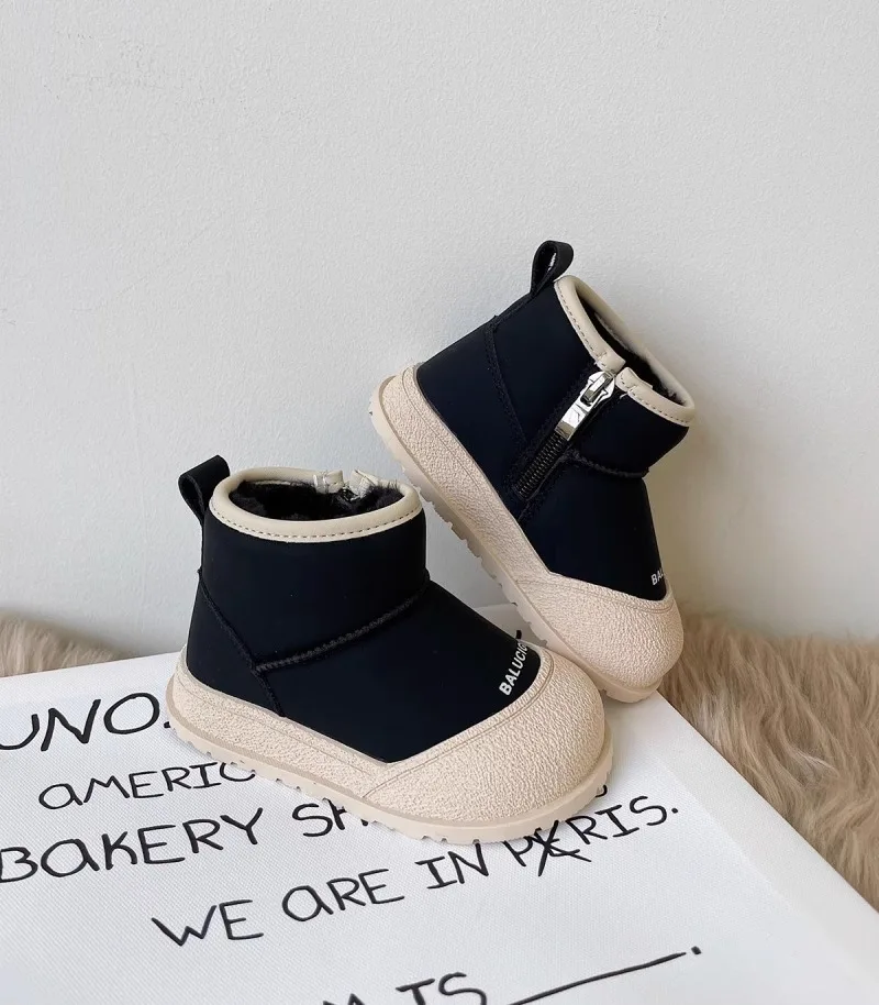 2026 Neue Winter-Plüsch-Schneestiefel für Kinder Dicke Warme Baumwollschuhe für Jungen und Mädchen Wasserdichte Kinder-Winterstiefel Samtschuh – Detail 10
