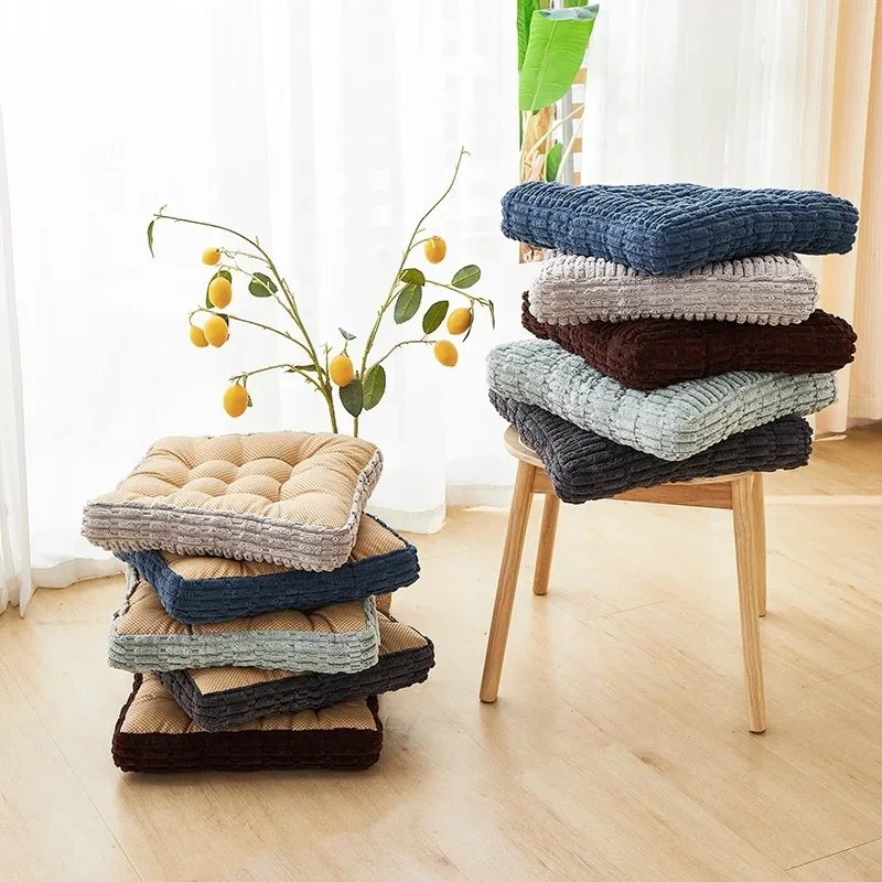 

Corduroy Warm Cushion Nordic Style Dining Room Chair Cushion Heighten Thicken Stool Seat Pad Tatami Pads Chair Mat Sofa Pillow