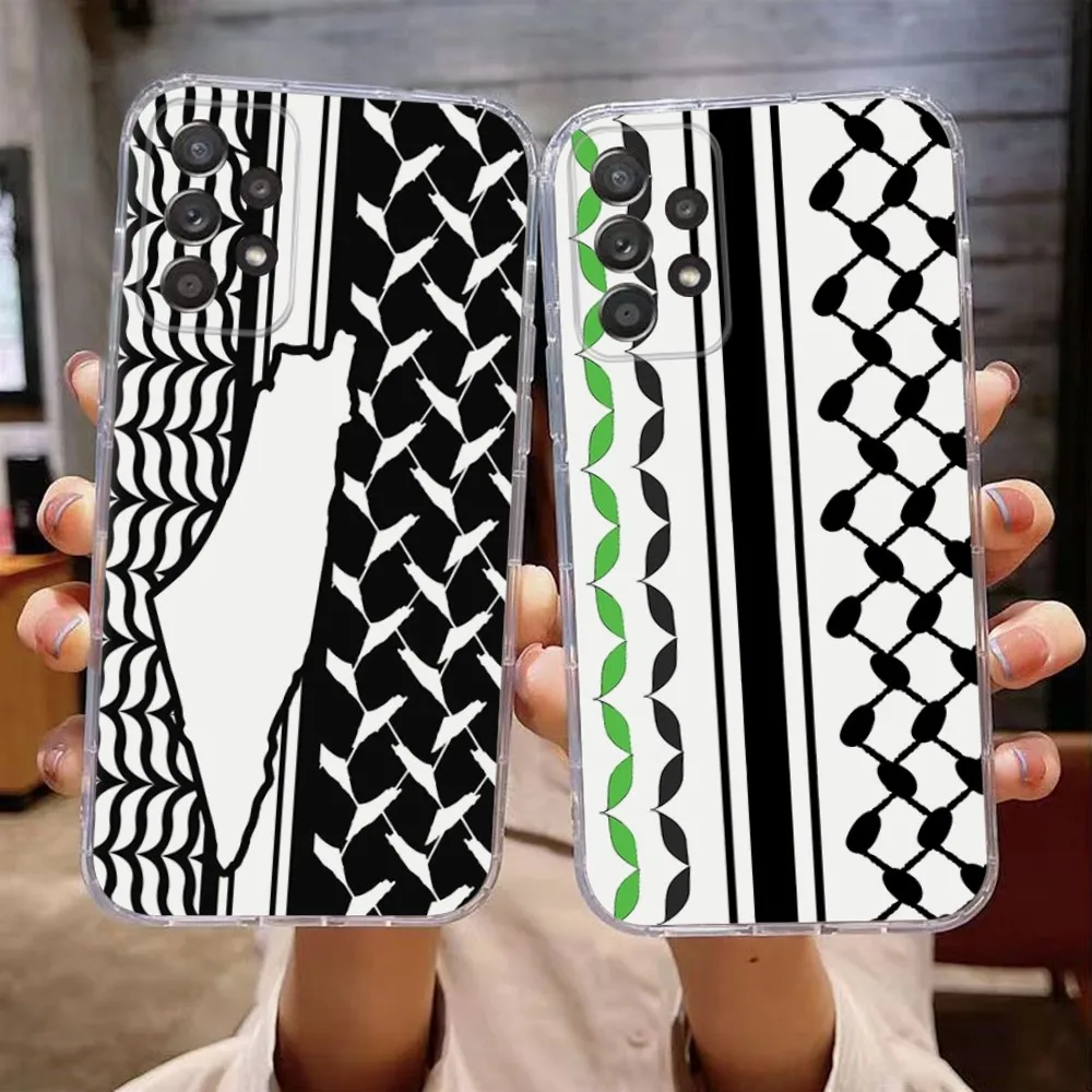 

Hattah Keffiyeh Phone Case For Samsung Galaxy A71,70,52,51,40,31,A50,30S,21S,Note20ultra Transparent Cover