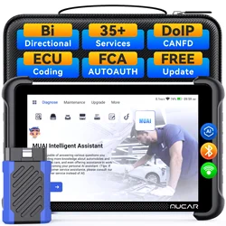MUCAR 892BT AI Key Programming Bi-directional ECU Coding Life Free Car Diagnostic Tool CANFD DOIP 35 Resets Systems Obd2 Scanner