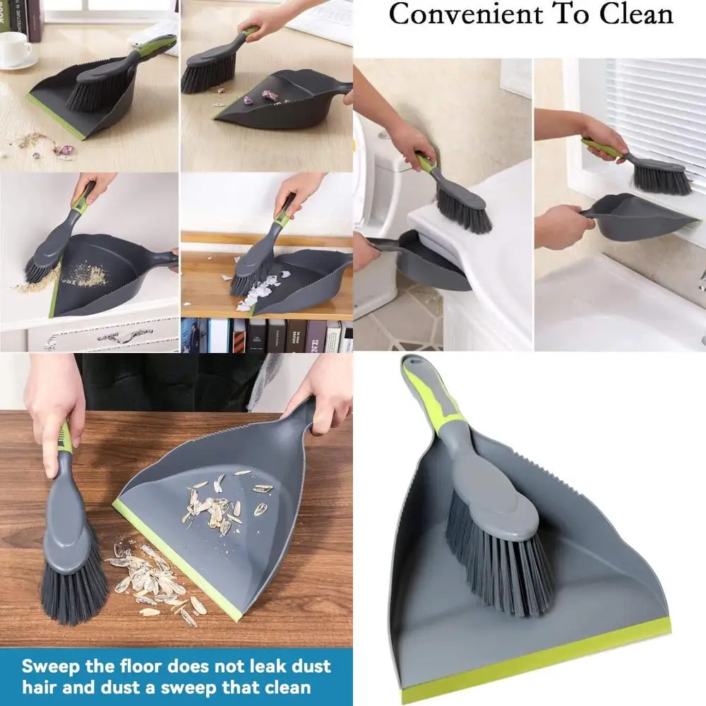 

3-Piece Cleaning Set: Hand Broom, Dustpan, and Brush for Floors, Tables, and Animal Enclosures