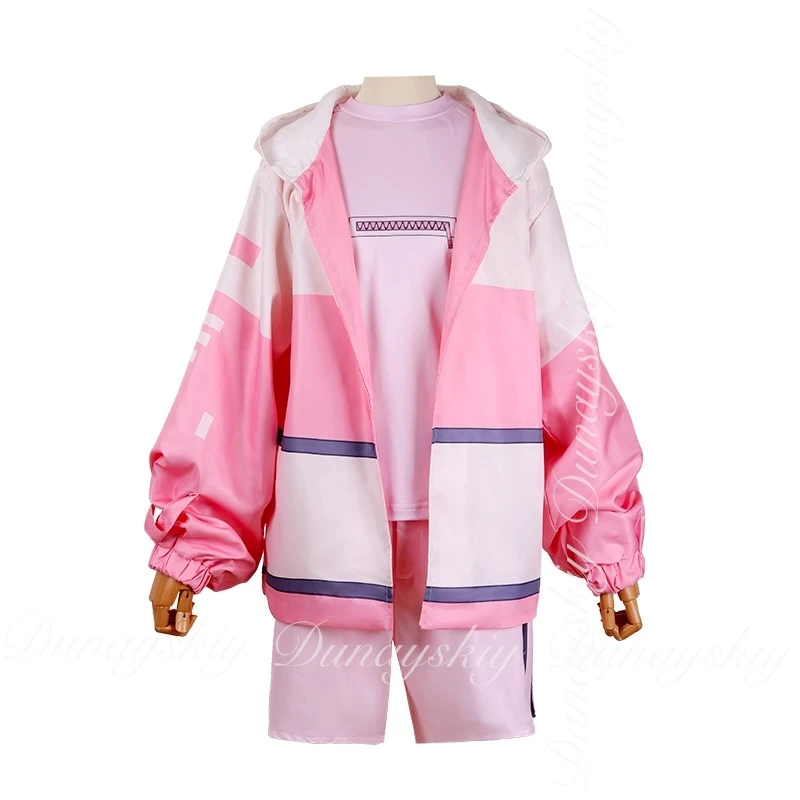 رابط انقر على شخصية Li Tianxi One شخصية كتم الصوت بعد اللغة مع شعر وردي طويل وعيون حمراء أزياء تنكرية أنيمي جميع المجموعة