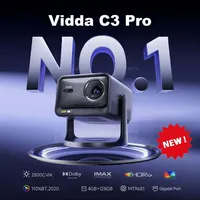 Vidda C3 Pro 4k Overhead Projector DLP Laser Cinema 2800 CVIA Lumens Video Game Beamer WiFi7 Soundby JBL Home Theater Projector