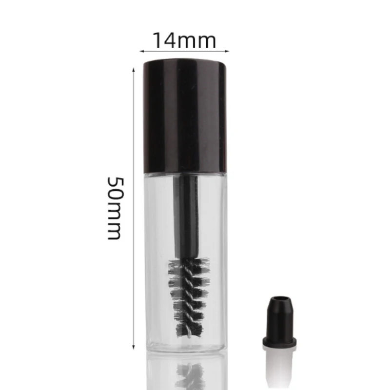 10 Stück 1,2/3 ml leere Mini-Mascara-Röhrchen und Zauberstab, kleine Probengröße, Wimpernwachstumsverpackung, Röhrenbehälter, Reise-Probenflaschen