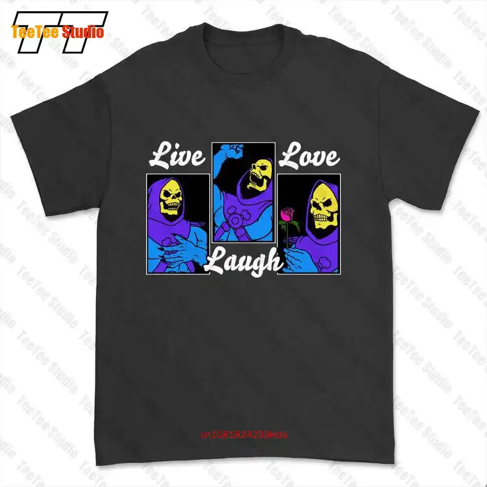 

Live Laugh Love Monster Skeletor T-shirt Tee 2SWI
