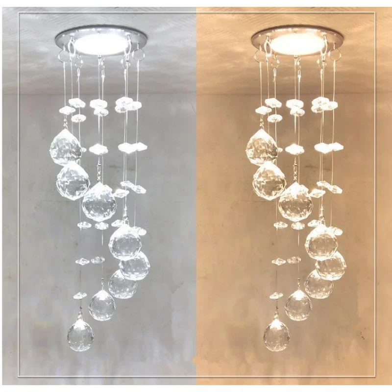 

LED Crystal Hanging lamp 3W mini Ceiling Lamp Corridor Balcony Aisle Hallway Lights Living Room Indoor Lighting